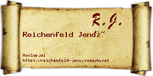 Reichenfeld Jenő névjegykártya